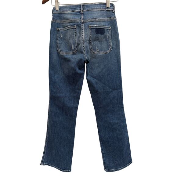MOTHER Womens Sz 25 The Insider Crop Point Racing Hearts Jeans Casual Distressed - Picture 2 of 9